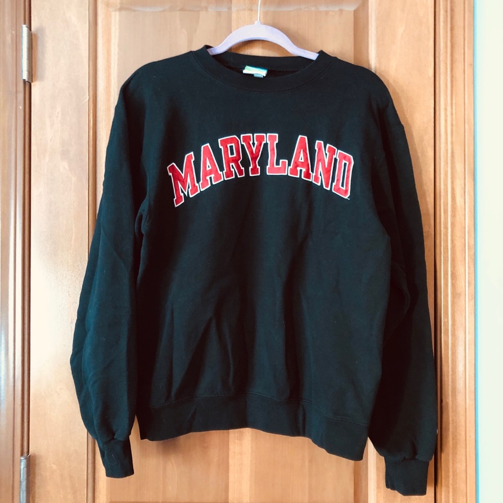University of Maryland Black & Red Sweat Shirt